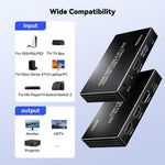 NK-666 4K/60Hz HDMI 4x1 Split Switch with Remote Control