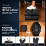 Borsa da golf pieghevole con ruote PGM HKB022, resistente agli urti, con guscio rigido in ABS.