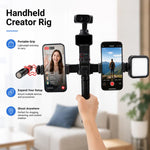Supporto doppio per telefono per trasmissioni in diretta, morsetto girevole per telefono, supporto estensibile, For Insta360 Luna Ultra
