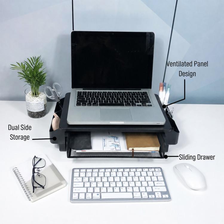 Laptop Riser and Cooling Stand with Ventilation Holes, Low Version, Mid Version, High Version