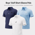 Polo da golf traspirante a maniche corte da ragazzo PGM YF881, S, M, L, XL