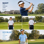 Polo da golf traspirante a maniche corte da ragazzo PGM YF881, S, M, L, XL