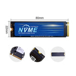 M.2 NVMe PCIe Internal Solid State Drive for Desktop PC, Laptop, Ultrabook Laptop, 128GB, 256GB, 512GB, 1TB