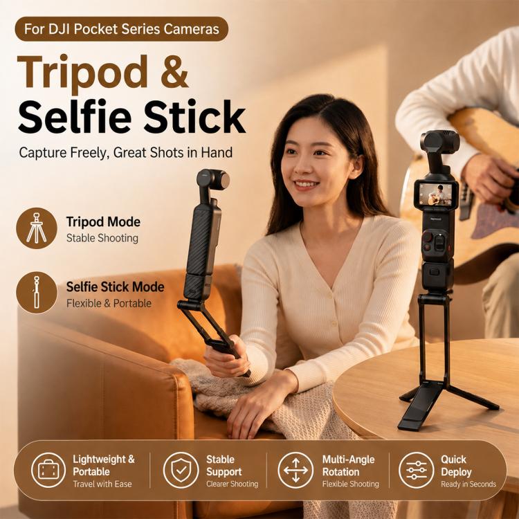 Treppiede magnetico a sgancio rapido per selfie stick, For DJI Osmo Pocket 4P /4 / 3