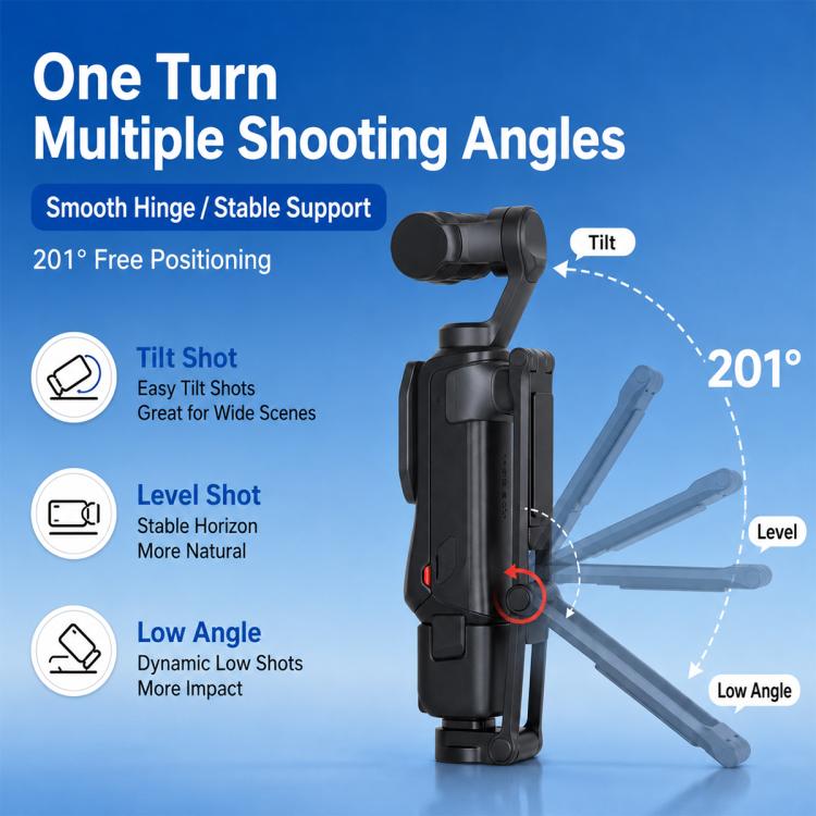 Treppiede magnetico a sgancio rapido per selfie stick, For DJI Osmo Pocket 4P /4 / 3