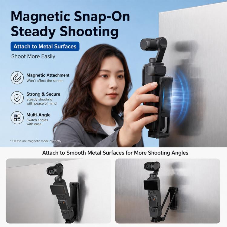 Treppiede magnetico a sgancio rapido per selfie stick, For DJI Osmo Pocket 4P /4 / 3