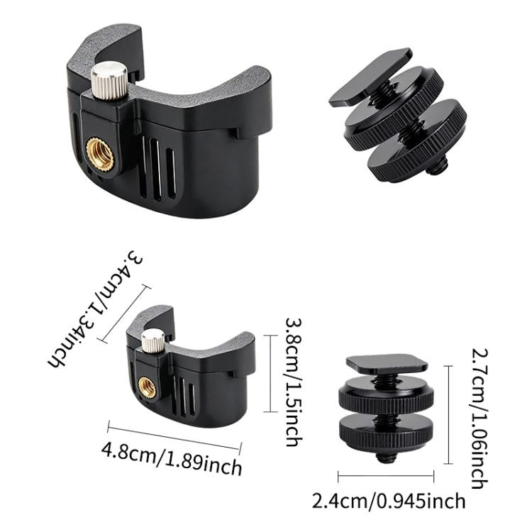 Staffa di espansione multifunzionale con foro per vite da 1/4" e adattatore per slitta a freddo., For Insta360 Luna Ultra