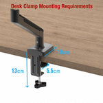 Aluminum Alloy Gas Spring Free-Hovering Monitor Stand for 13–32 Inch Monitors, Column Gas Spring, Column Machinery