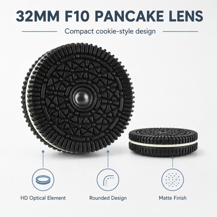 Obiettivo pancake a fuoco fisso da 32 mm F10 per fotocamere Sony con attacco E, For Sony E-mount