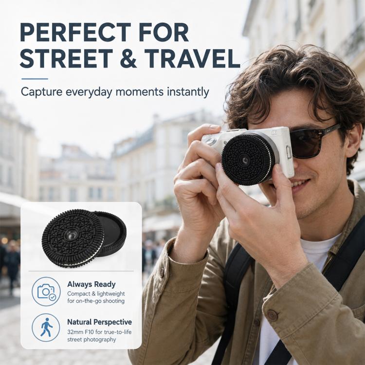 Obiettivo pancake a fuoco fisso da 32 mm F10 per fotocamere Sony con attacco E, For Sony E-mount