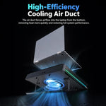 Jungle Leopard D16 Quiet Turbo Fans Real Time Digital Display RGB Laptop Cooling Pad
