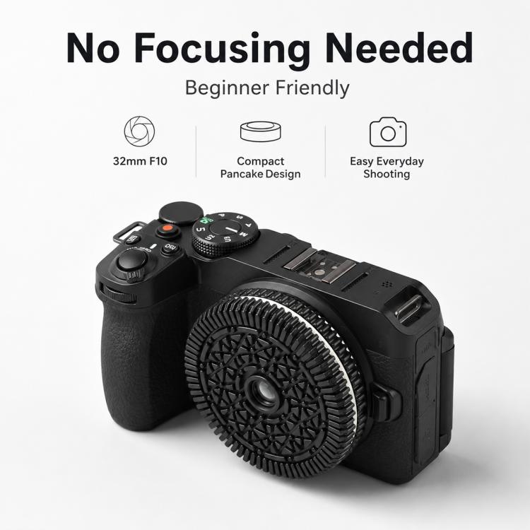 Obiettivo pancake a fuoco fisso da 32 mm F10 per fotocamere mirrorless Nikon con attacco Z, For Nikon Z-mount