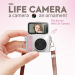 S162 1.47 inch IPS Screen Neckband Flip Screen Thumb Mini Camera, No Memory, 8G, 16G, 32G