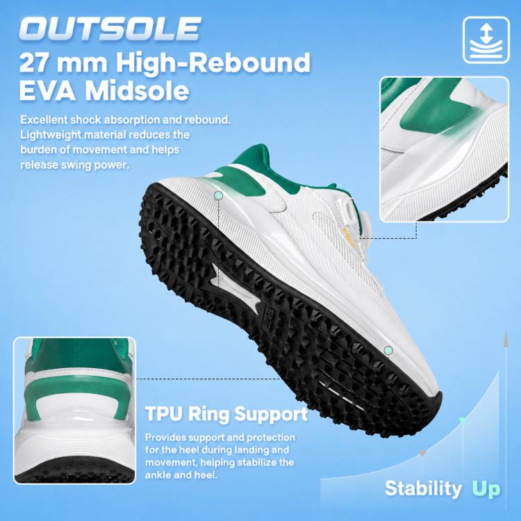 Scarpe da golf PGM XZ469 per ragazzi, ammortizzate, traspiranti e antiscivolo, ad alto rimbalzo., 31, 32, 33, 34, 35, 36, 37, 38