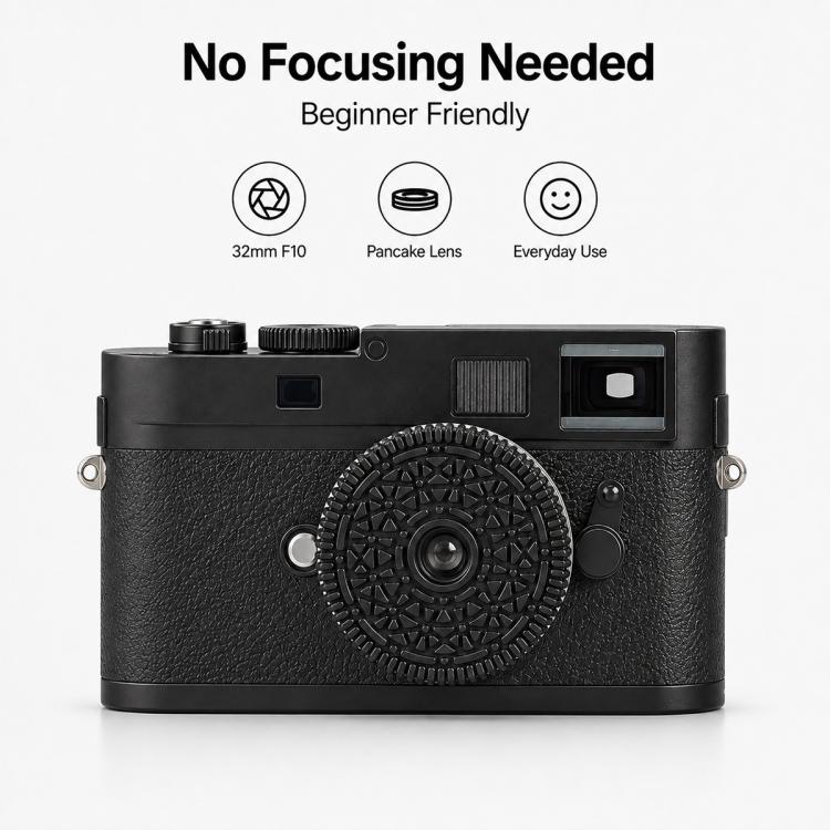 Obiettivo pancake a fuoco fisso da 32 mm F10 per fotocamere mirrorless con attacco Leica M., For Leica M-mount
