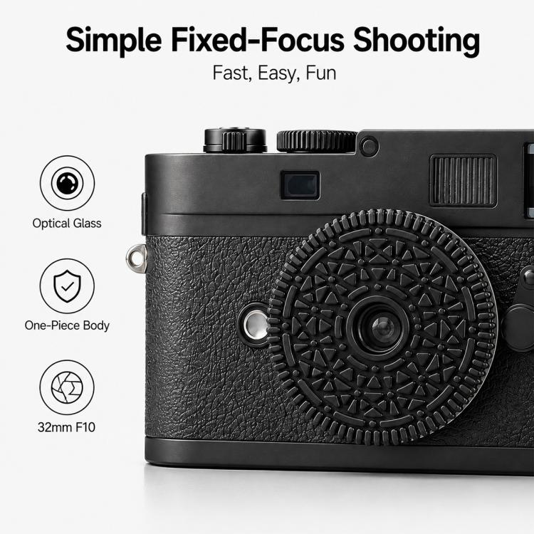 Obiettivo pancake a fuoco fisso da 32 mm F10 per fotocamere mirrorless con attacco Leica M., For Leica M-mount