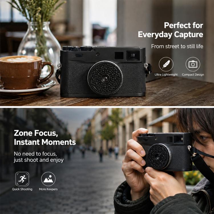Obiettivo pancake a fuoco fisso da 32 mm F10 per fotocamere mirrorless con attacco Leica M., For Leica M-mount