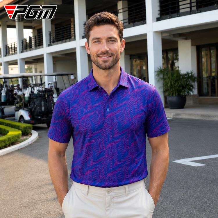 PGM YF913 Maglietta sportiva da golf da uomo con stampa, traspirante, ad asciugatura rapida e ad asciugatura rapida., M, L, XL, XXL