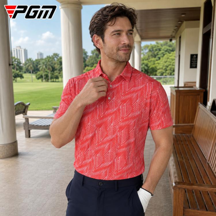 PGM YF913 Maglietta sportiva da golf da uomo con stampa, traspirante, ad asciugatura rapida e ad asciugatura rapida., M, L, XL, XXL