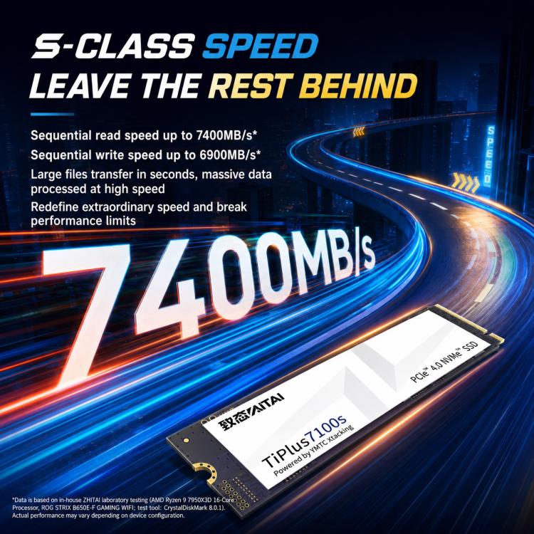 ZHITAI TiPlus7100s 2TB PCIe 4.0 NVMe M.2 SSD Internal Solid State Drive for Desktop PC and Laptop