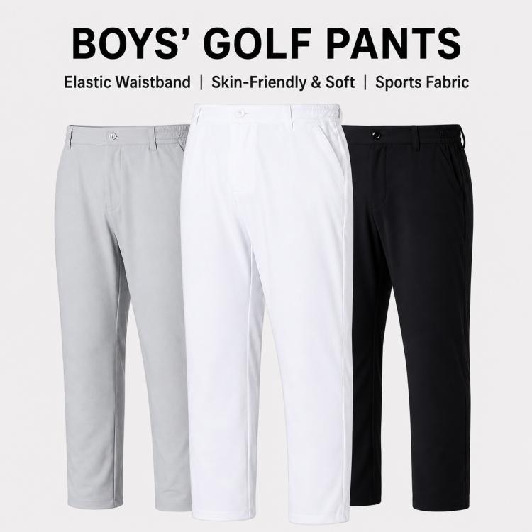Pantaloni da golf elasticizzati e traspiranti PGM KUZ219 per ragazzo, S, M, L, XL