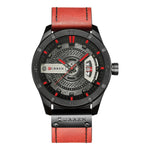Orologio da uomo CURREN M8301 classico con cinturino in pelle, display analogico e datario.
