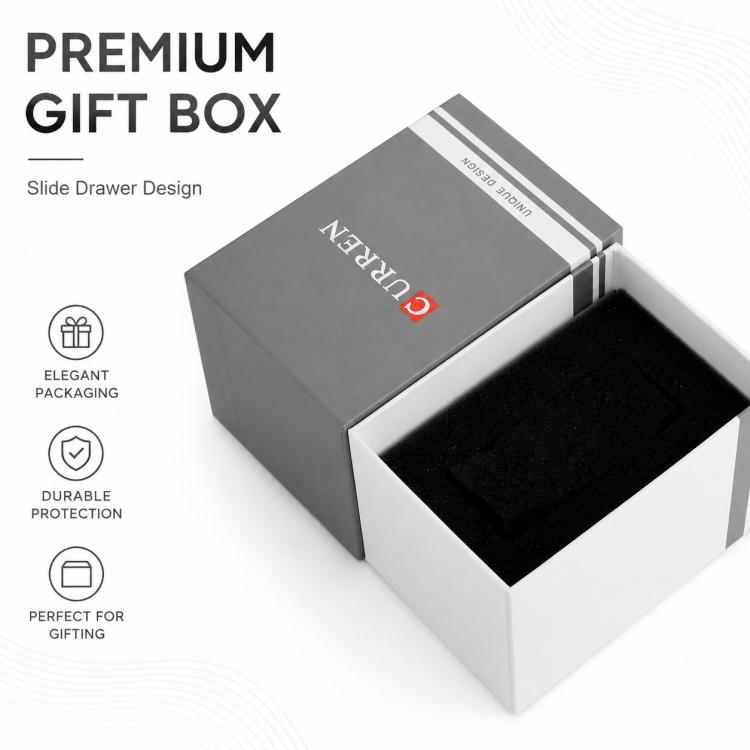 Scatola regalo rettangolare grande originale CURREN per orologi