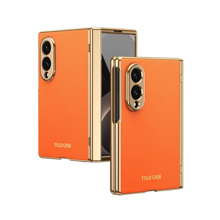 Custodia per telefono pieghevole antiurto in PC galvanizzato e pelle vegana, For Galaxy Z Fold8 5G, For Galaxy Z Fold8 Ultra 5G, For Galaxy Z Flip8 5G, For Galaxy Z Fold7 5G