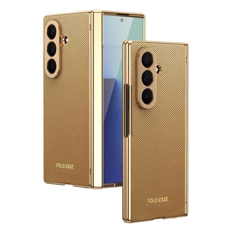 Custodia per telefono pieghevole antiurto in PC galvanizzato e pelle vegana, For Galaxy Z Fold8 5G, For Galaxy Z Fold8 Ultra 5G, For Galaxy Z Flip8 5G, For Galaxy Z Fold7 5G