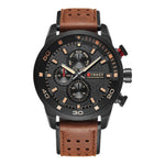 Orologio da uomo al quarzo CURREN M8250 con cinturino in pelle e display analogico