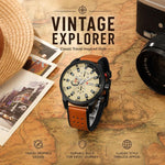 Orologio da uomo al quarzo CURREN M8250 con cinturino in pelle e display analogico