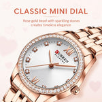 Orologio da donna CURREN 9086 al quarzo, elegante e con cinturino in acciaio inossidabile.