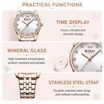 Orologio da donna CURREN 9086 al quarzo, elegante e con cinturino in acciaio inossidabile.