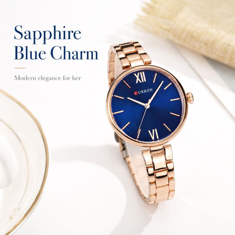 Orologio da donna CURREN M9017 al quarzo, elegante e con cinturino in lega.