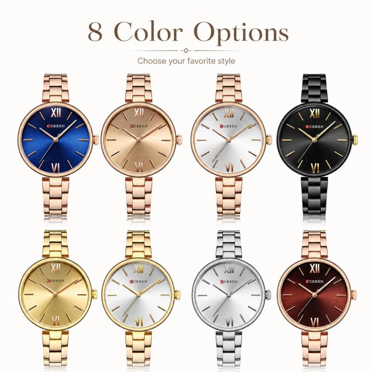 Orologio da donna CURREN M9017 al quarzo, elegante e con cinturino in lega.