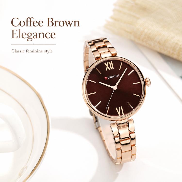 Orologio da donna CURREN M9017 al quarzo, elegante e con cinturino in lega.