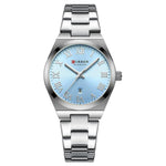 Orologio da donna CURREN 9095 al quarzo, elegante, con calendario e cinturino in acciaio inossidabile.