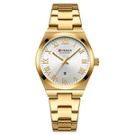 Orologio da donna CURREN 9095 al quarzo, elegante, con calendario e cinturino in acciaio inossidabile.