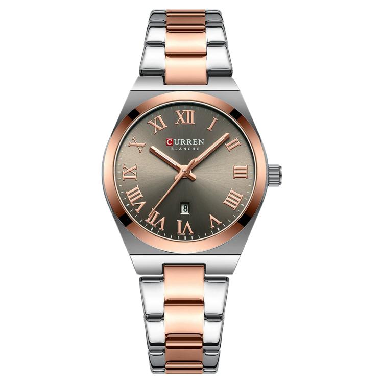 Orologio da donna CURREN 9095 al quarzo, elegante, con calendario e cinturino in acciaio inossidabile.