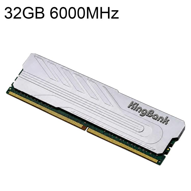 KINGBANK Silver Knight DDR5 Desktop RAM, 8GB 4800MHz, 8GB 5600MHz, 16GB 4800MHz, 16GB 5600MHz, 16GB 6000MHz, 16GB 6400MHz, 32GB 5600MHz, 32GB 6000MHz