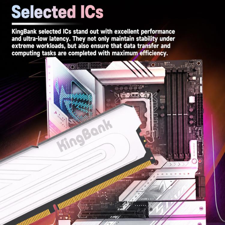 KINGBANK Silver Knight DDR5 Desktop RAM, 8GB 4800MHz, 8GB 5600MHz, 16GB 4800MHz, 16GB 5600MHz, 16GB 6000MHz, 16GB 6400MHz, 32GB 5600MHz, 32GB 6000MHz