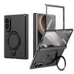 Custodia per telefono in pelle con cerniera magnetica e supporto pieghevole in metallo integrato., For Galaxy Z Fold8 5G, For Galaxy Z Fold8 Ultra 5G