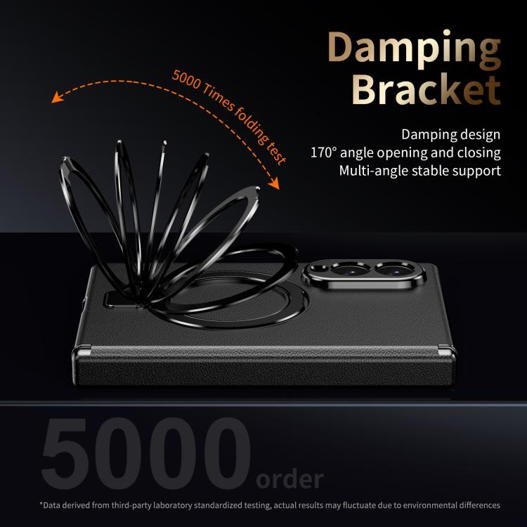 Custodia per telefono in pelle con cerniera magnetica e supporto pieghevole in metallo integrato., For Galaxy Z Fold8 5G, For Galaxy Z Fold8 Ultra 5G