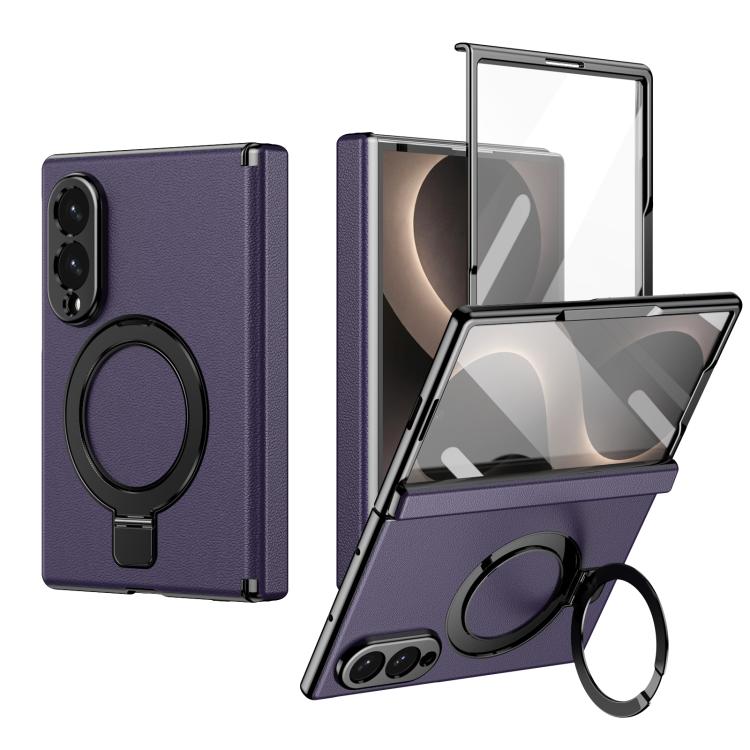 Custodia per telefono in pelle con cerniera magnetica e supporto pieghevole in metallo integrato., For Galaxy Z Fold8 5G, For Galaxy Z Fold8 Ultra 5G