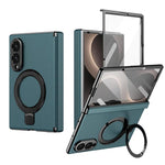 Custodia per telefono in pelle con cerniera magnetica e supporto pieghevole in metallo integrato., For Galaxy Z Fold8 5G, For Galaxy Z Fold8 Ultra 5G