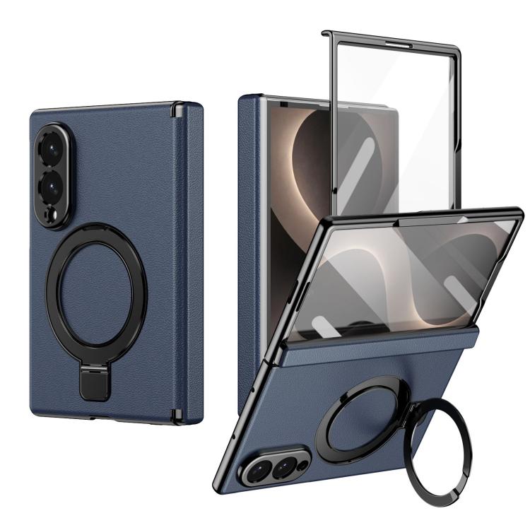 Custodia per telefono in pelle con cerniera magnetica e supporto pieghevole in metallo integrato., For Galaxy Z Fold8 5G, For Galaxy Z Fold8 Ultra 5G