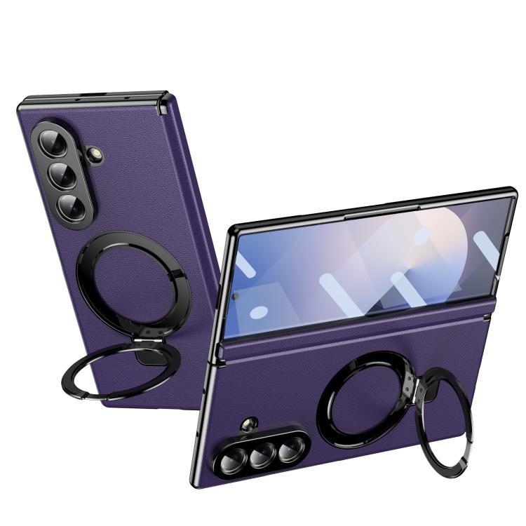 Custodia per telefono in pelle con cerniera magnetica e supporto pieghevole in metallo integrato., For Galaxy Z Fold8 5G, For Galaxy Z Fold8 Ultra 5G