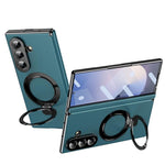 Custodia per telefono in pelle con cerniera magnetica e supporto pieghevole in metallo integrato., For Galaxy Z Fold8 5G, For Galaxy Z Fold8 Ultra 5G