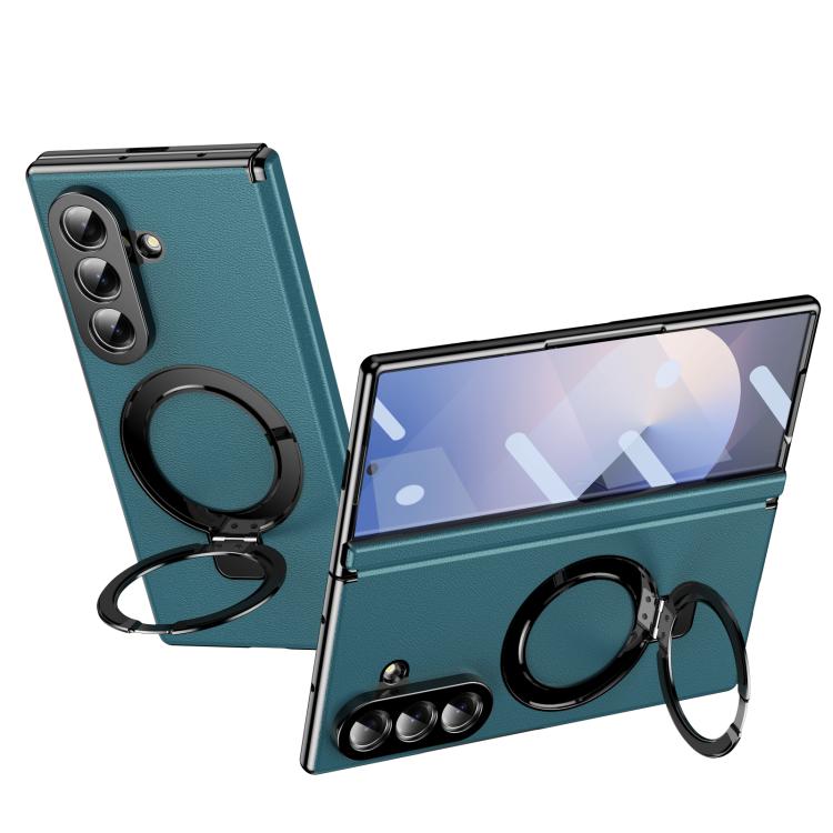 Custodia per telefono in pelle con cerniera magnetica e supporto pieghevole in metallo integrato., For Galaxy Z Fold8 5G, For Galaxy Z Fold8 Ultra 5G