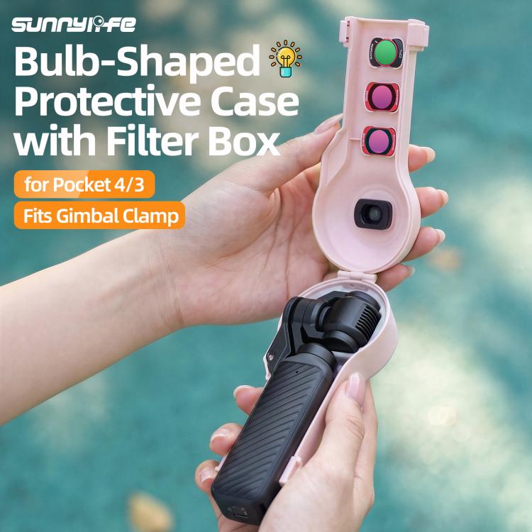 Copertura protettiva a forma di bulbo Sunnylife con scatola filtro, compatibile con morsetto cardanico, For DJI Osmo Pocket 4 / 3